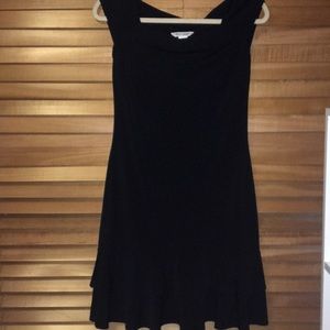 white and black dress